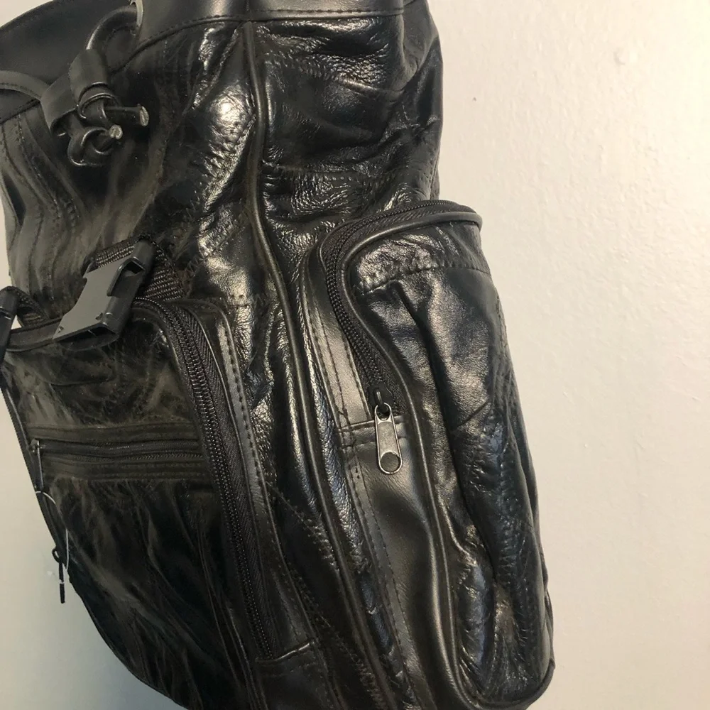 4pc Genuine Buffalo Leather Motorcycle Luggage Set